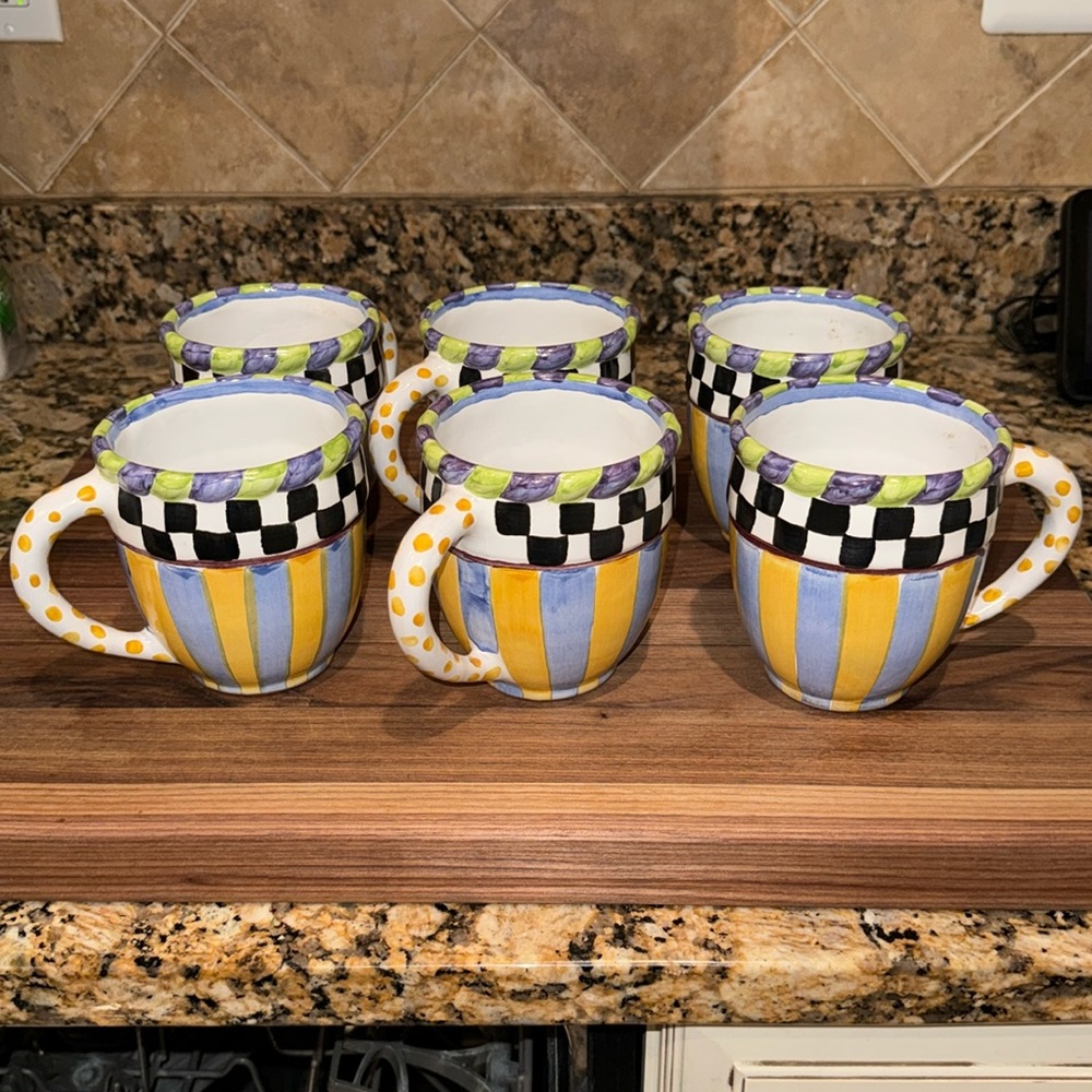 Mackenzie-Childs 6 Mugs
